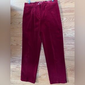 Jones Wear Sport Red Soft Brushed Cotton Pants Sz 14